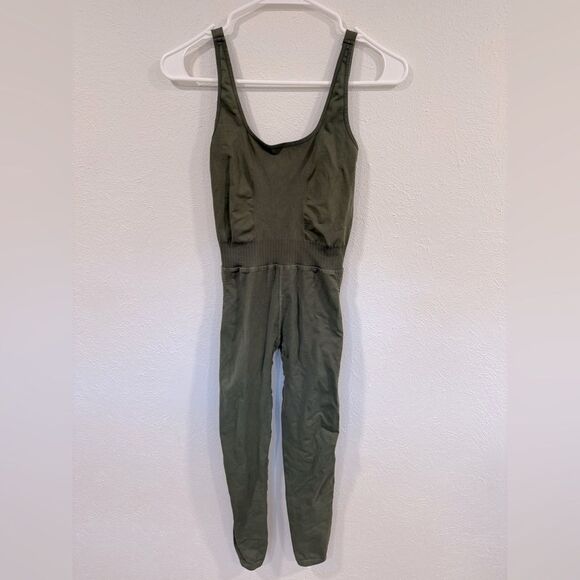 Free People Movement Good Karma Onesie Jumpsuit, Green, XS - Picture 3 of 7